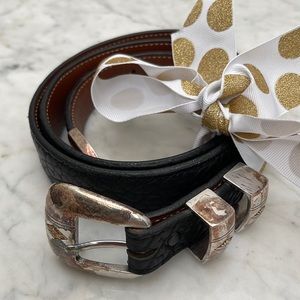 Genuine Bison skin unisex belt by pinto ranch size 36